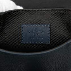 Pre Owned Louis Vuitton Blue Taurillon Christopher XS