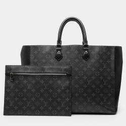 Pre Owned Louis Vuitton Black Monogram Eclipse Grand Sac Tote
