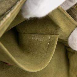 مملوكة مسبقًا حقيبة لويس فيتون بني أخضر نمط مونوغرام دينم ميني بليتي