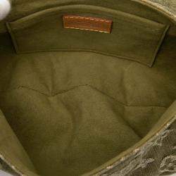 مملوكة مسبقًا حقيبة لويس فيتون بني أخضر نمط مونوغرام دينم ميني بليتي