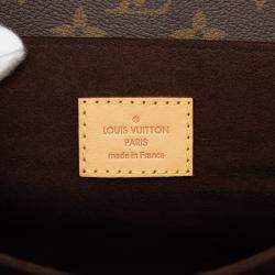 Pre Owned Louis Vuitton Brown Monogram Pochette Metis