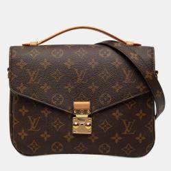 Pre Owned Louis Vuitton Brown Monogram Pochette Metis