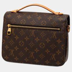 Pre Owned Louis Vuitton Brown Monogram Pochette Metis