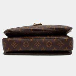 Pre Owned Louis Vuitton Brown Monogram Pochette Metis