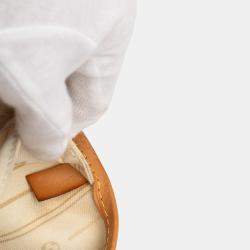 Pre Owned Louis Vuitton White Damier Azur Neverfull MM