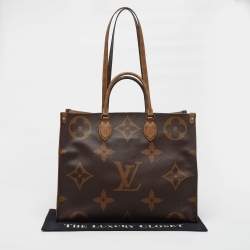 Pre Owned حقيبة لويس فيتون أون ذا غو قماش مونوغرام ريفيرس مقاس جي إم