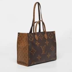 Pre Owned حقيبة لويس فيتون أون ذا غو قماش مونوغرام ريفيرس مقاس جي إم