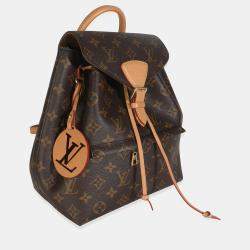 Pre Owned Louis Vuitton Montsouris PM Brown Monogram Canvas Backpack