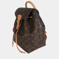 Pre Owned Louis Vuitton Montsouris PM Brown Monogram Canvas Backpack