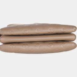 مملوكة مسبقًا Louis Vuitton Taupe Monogram Embossed Lambskin Coussin PM