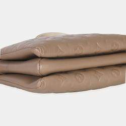 مملوكة مسبقًا Louis Vuitton Taupe Monogram Embossed Lambskin Coussin PM
