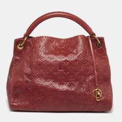 مملوكة مسبقًا Louis Vuitton Artsy MM Red Monogram Python Bag