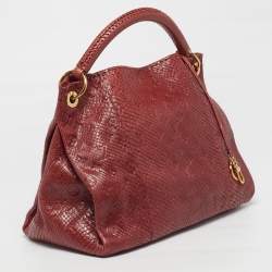 مملوكة مسبقًا Louis Vuitton Artsy MM Red Monogram Python Bag