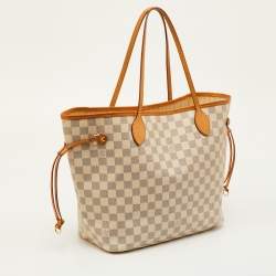 Pre Owned Louis Vuitton Neverfull MM Damier Azur Canvas Bag