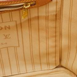 Pre Owned Louis Vuitton Neverfull MM Damier Azur Canvas Bag