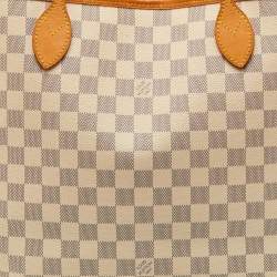 Pre Owned Louis Vuitton Neverfull MM Damier Azur Canvas Bag