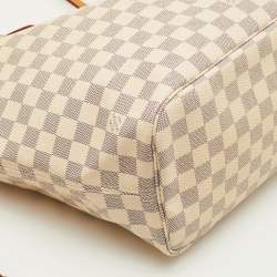 Pre Owned Louis Vuitton Neverfull MM Damier Azur Canvas Bag