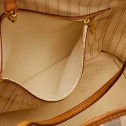 Pre Owned Louis Vuitton Neverfull MM Damier Azur Canvas Bag