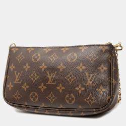 مملوكة مسبقًا حقيبة لوي فيتون بوشت موني غرام بنية متعددة الاستخدامات