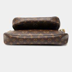 مملوكة مسبقًا حقيبة لوي فيتون بوشت موني غرام بنية متعددة الاستخدامات