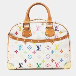 Pre Owned Louis Vuitton White Monogram Multicolore Trouville