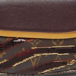 Pre Owned Louis Vuitton Savage Tiger Limited Edition Bordeaux Monogram Clutch Bag