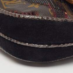 Pre Owned Louis Vuitton Savage Tiger Limited Edition Bordeaux Monogram Clutch Bag