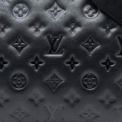 مملوكة مسبقًا Louis Vuitton Black Monogram Embossed Puffy Lambskin Coussin PM