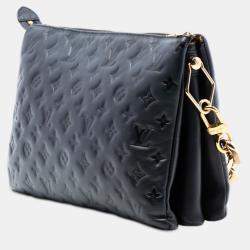 Pre Owned حقيبة لويس فيتون كوسين إم إم جلد لامب مبطن منقوش مونوغرام أسود