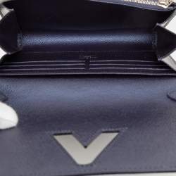 Pre Owned Louis Vuitton Blue Epi Sequin Flames Twist Chain Wallet