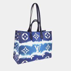 Pre Owned Louis Vuitton Escale Onthego GM Blue Coated Canvas Tote Bag