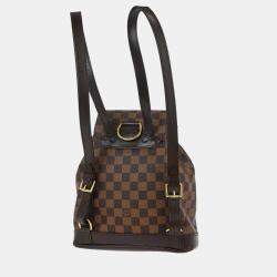 مملوكة مسبقًا حقيبة ظهر لويس فيتون مونتسوريس داميير متوسطة الحجم