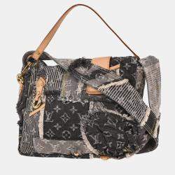 Pre Owned Louis Vuitton Monogram Denim Patchwork Postie 2way Handbag