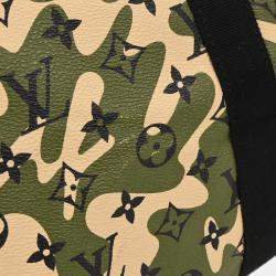 Pre Owned Louis Vuitton Monogramouflage Keepall Bandouliere 55