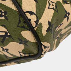 Pre Owned Louis Vuitton Monogramouflage Keepall Bandouliere 55