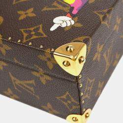 Pre Owned Louis Vuitton Takashi Murakami Jewelry Box Monogram Canvas Top Handle Bag