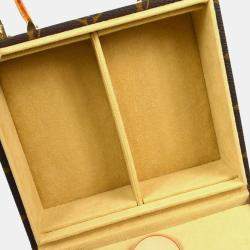 Pre Owned Louis Vuitton Takashi Murakami Jewelry Box Monogram Canvas Top Handle Bag