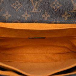 Pre Owned Louis Vuitton Brown Monogram Braided Pochette Metis