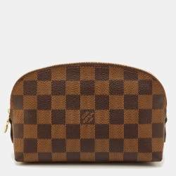 مملوكة مسبقًا Louis Vuitton Cosmetic Pouch PM Damier Ebene Canvas Clutch