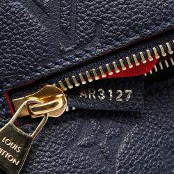 Pre Owned Louis Vuitton Blue Monogram Empreinte Pochette Metis