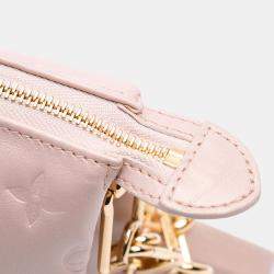 Pre Owned حقيبة لوي فيتون مونوجرام وردي منقوش جلد الخراف المبطن كوزين بي إم فال إن لوف