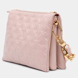 Pre Owned حقيبة لوي فيتون مونوجرام وردي منقوش جلد الخراف المبطن كوزين بي إم فال إن لوف