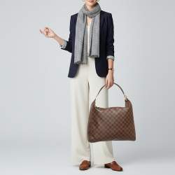 Pre Owned Louis Vuitton Portobello GM Damier Ebene Hobo