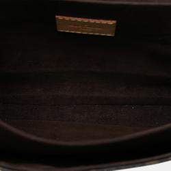 Pre Owned Louis Vuitton Brown Monogram Pochette Metis