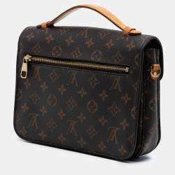 Pre Owned Louis Vuitton Brown Monogram Pochette Metis