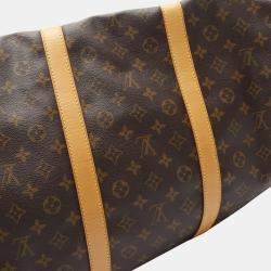 Pre Owned Louis Vuitton Brown Monogram Keepall 60