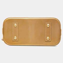 Pre Owned Louis Vuitton Gold Monogram Vernis Alma BB