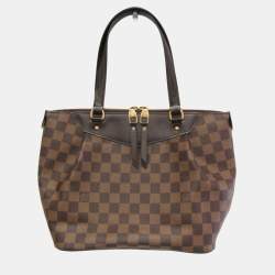 Pre Owned Louis Vuitton Damier Westminster PM Shoulder Bag Brown,Ebene