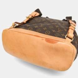 Pre Owned Louis Vuitton Monogram Montsouris GM Backpack Brown