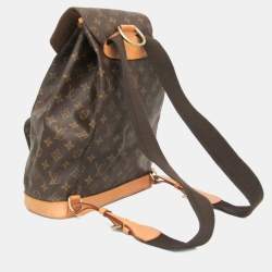 Pre Owned Louis Vuitton Monogram Montsouris GM Backpack Brown